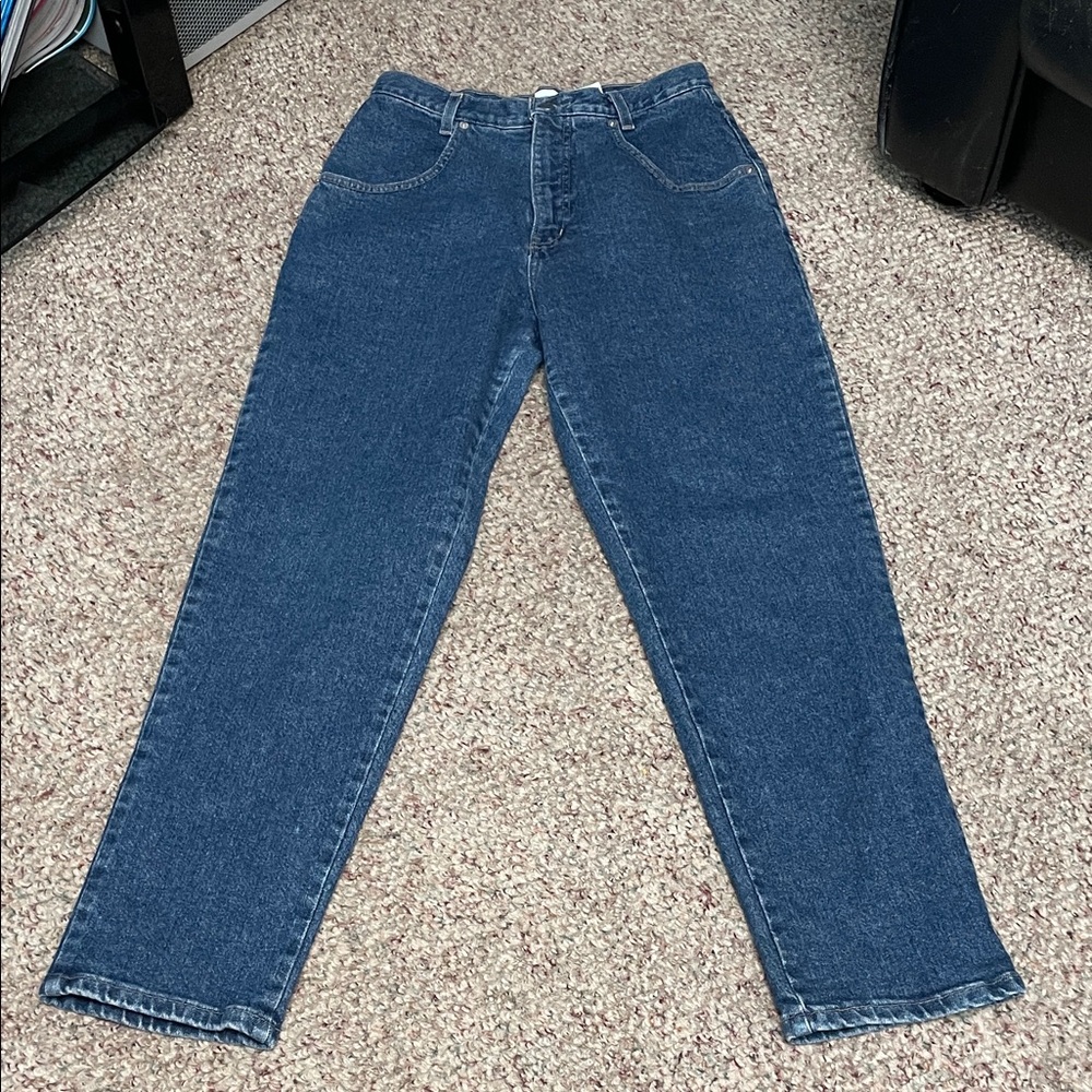 Vintage 90s ultra high wide leg Blue Denim Jeans